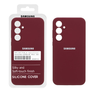 قاب سیلیکونی پاک کنی اورجینال ضدلکه Samsung A55 - زرشکی