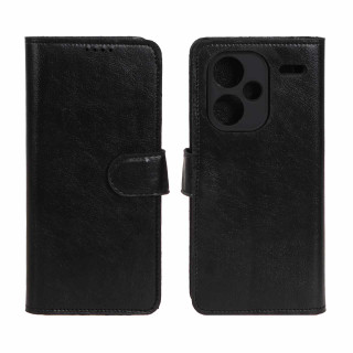 کیف موبایل چرمی مگنتی محافظ لنزدار Xiaomi Redmi Note 13 Pro Plus - مشکی