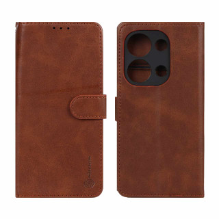 کیف موبایل چرمی مگنتی مدل Xiaomi Redmi Note 13 Pro 4G / Poco M6 Pro 4G /Xiaomi note 14s - قهوه ای