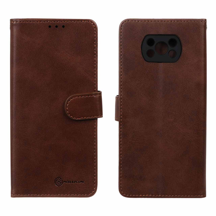 کیف موبایل مگنتی poco x3/poco x3 pro/ poco x3 nfc قهوه ای
