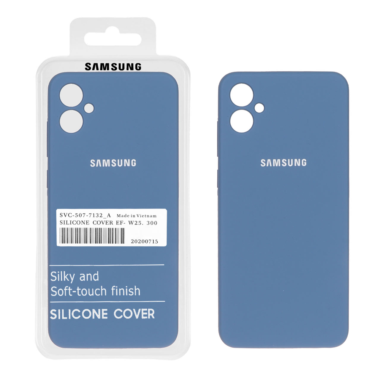قاب سیلیکونی پاک کنی اورجینال ضد لکه Samsung Galaxy A05 - آبی تیره