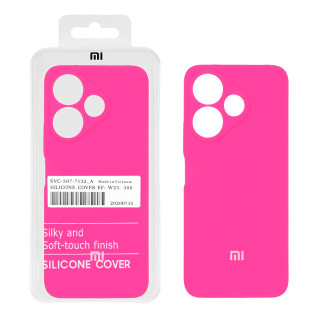 قاب گوشی سیلیکونی پاک کنی اورجینال ضدلکه Redmi 13X / Redmi 13 4G / Poco M6 4G - صورتی فانتزی
