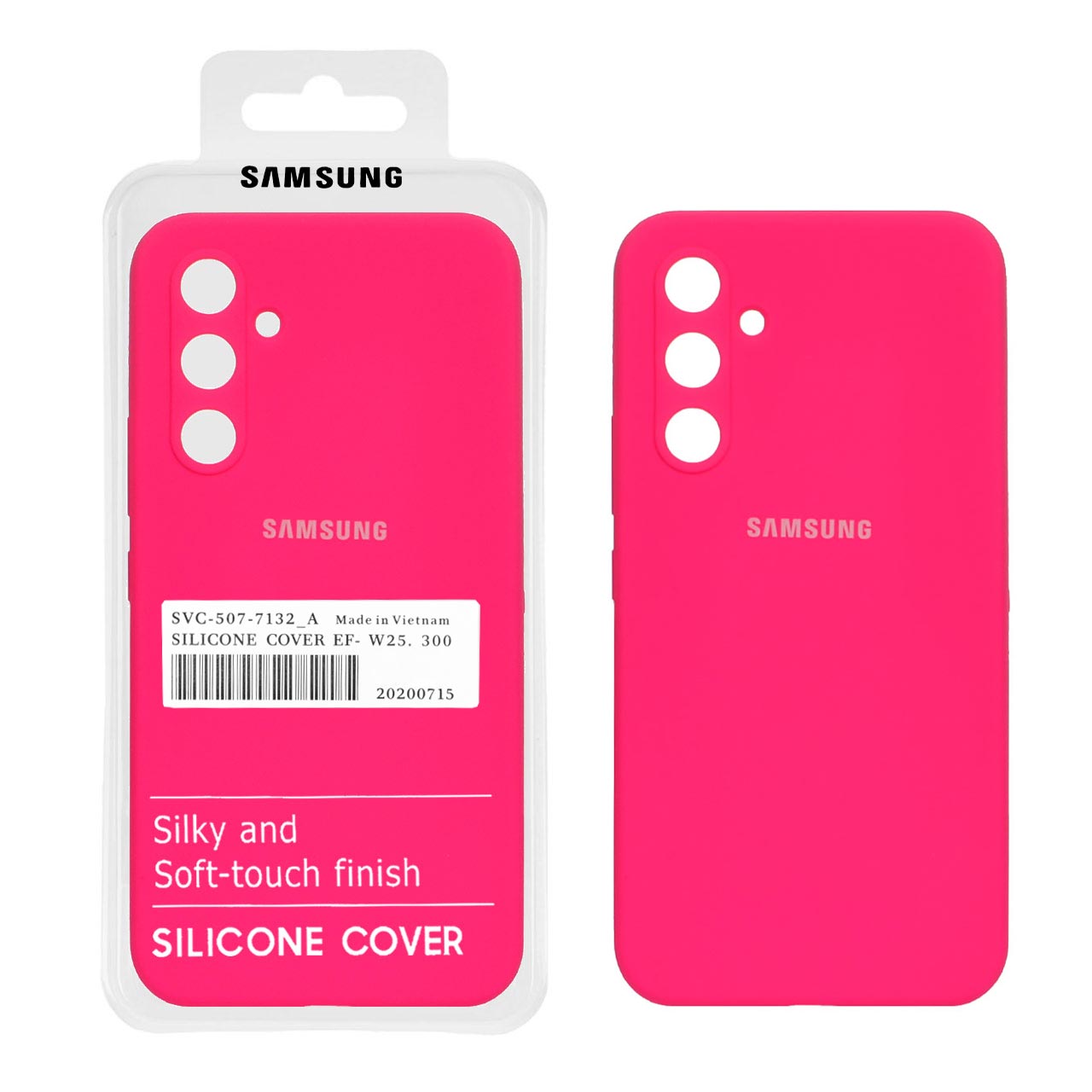 قاب گوشی سیلیکونی پاک کنی اورجینال Samsung A54 - سرخابی
