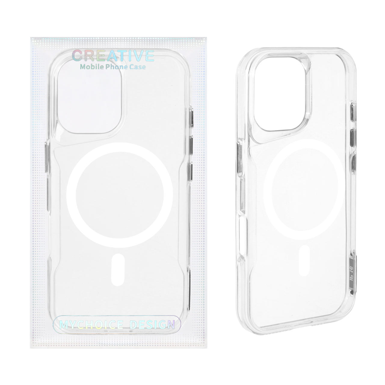 قاب گوشی پشت سخت شفاف Magsafe مدل iPhone 16- سفید