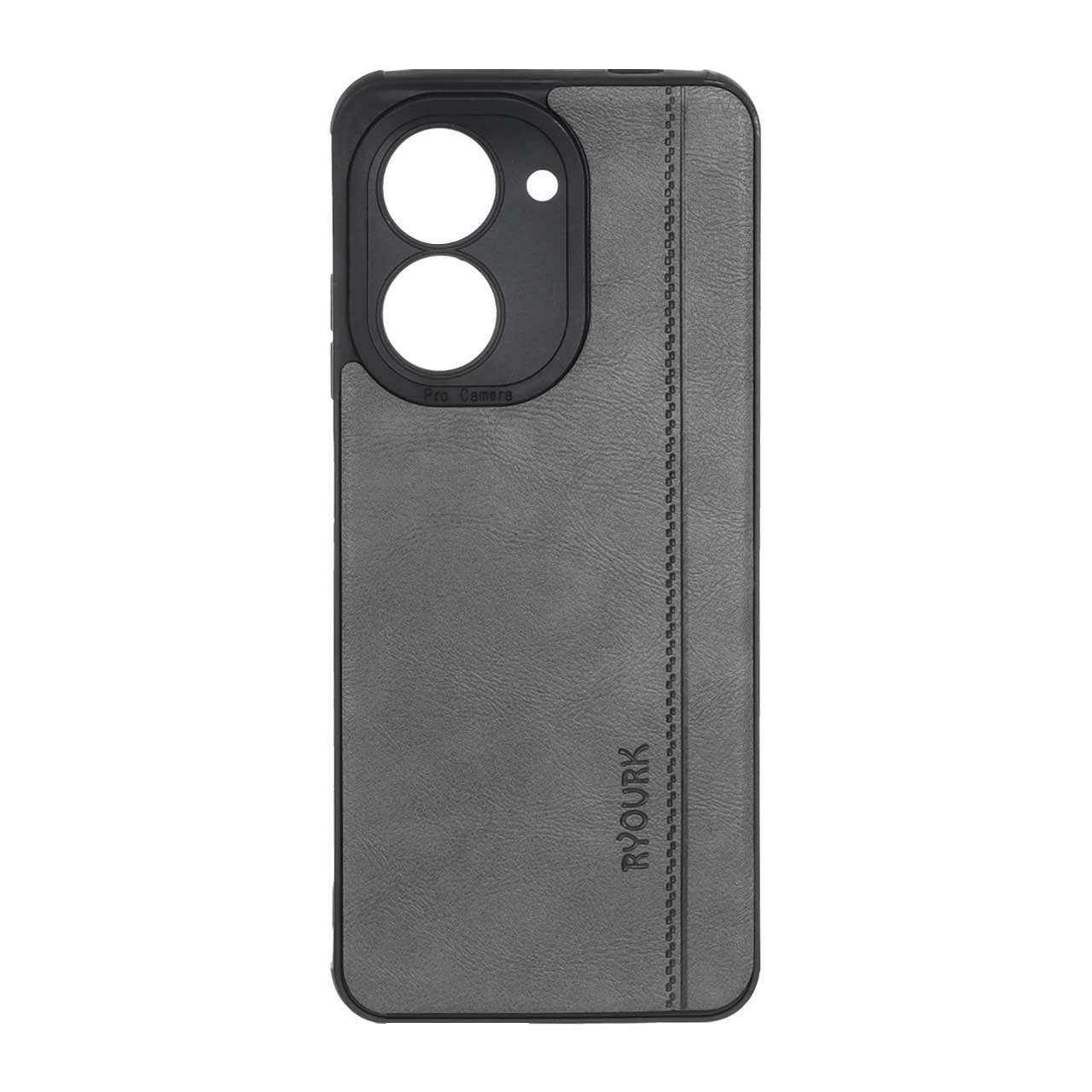قاب گوشی طرح چرم مدل Xiaomi Redmi A5 / Poco C71 - خاکستری