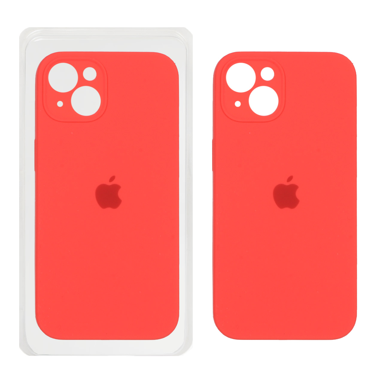 قاب گوشی سیلیکونی پاک کنی اورجینال ضدلکه iPhone 13 / iPhone 14 - مرجانی