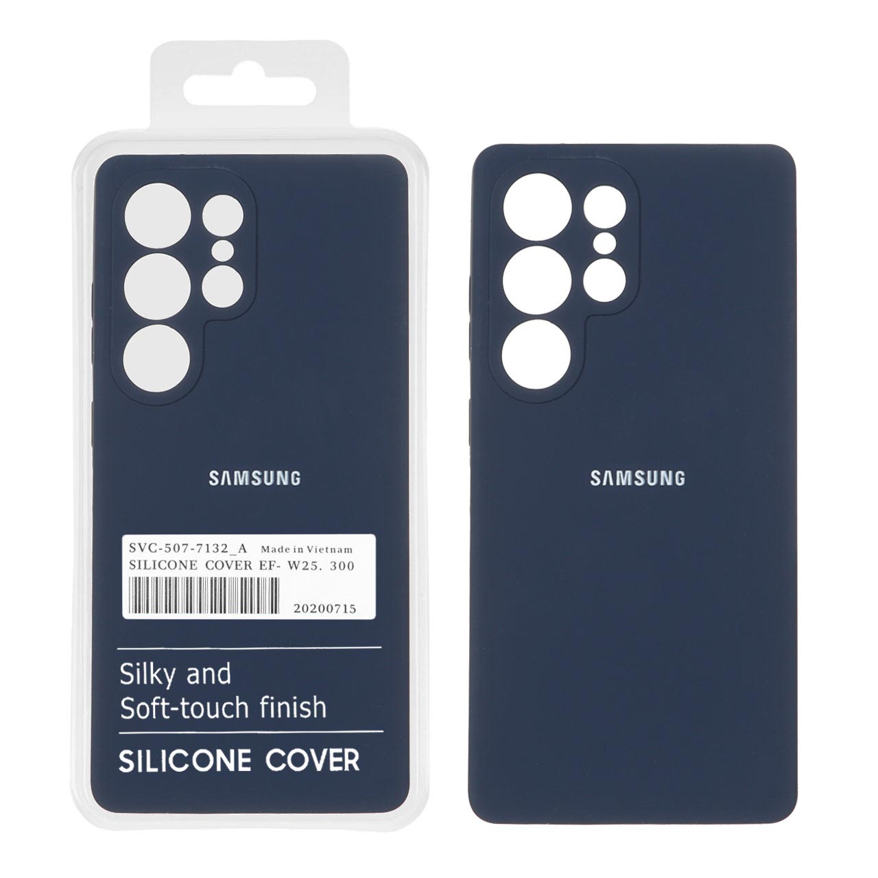 قاب سیلیکونی پاک کنی اورجینال Samsung Galaxy S25 Ultra - سرمه ای