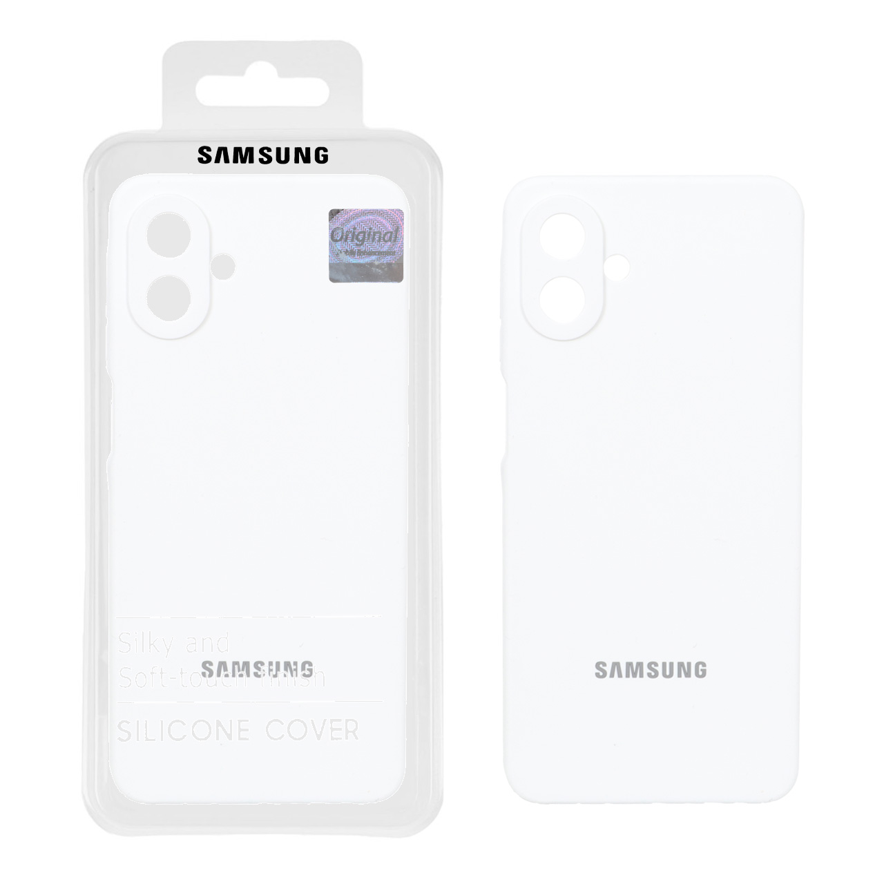 قاب گوشی سیلیکونی پاک کنی اورجینال مدل Samsung A07 سفید