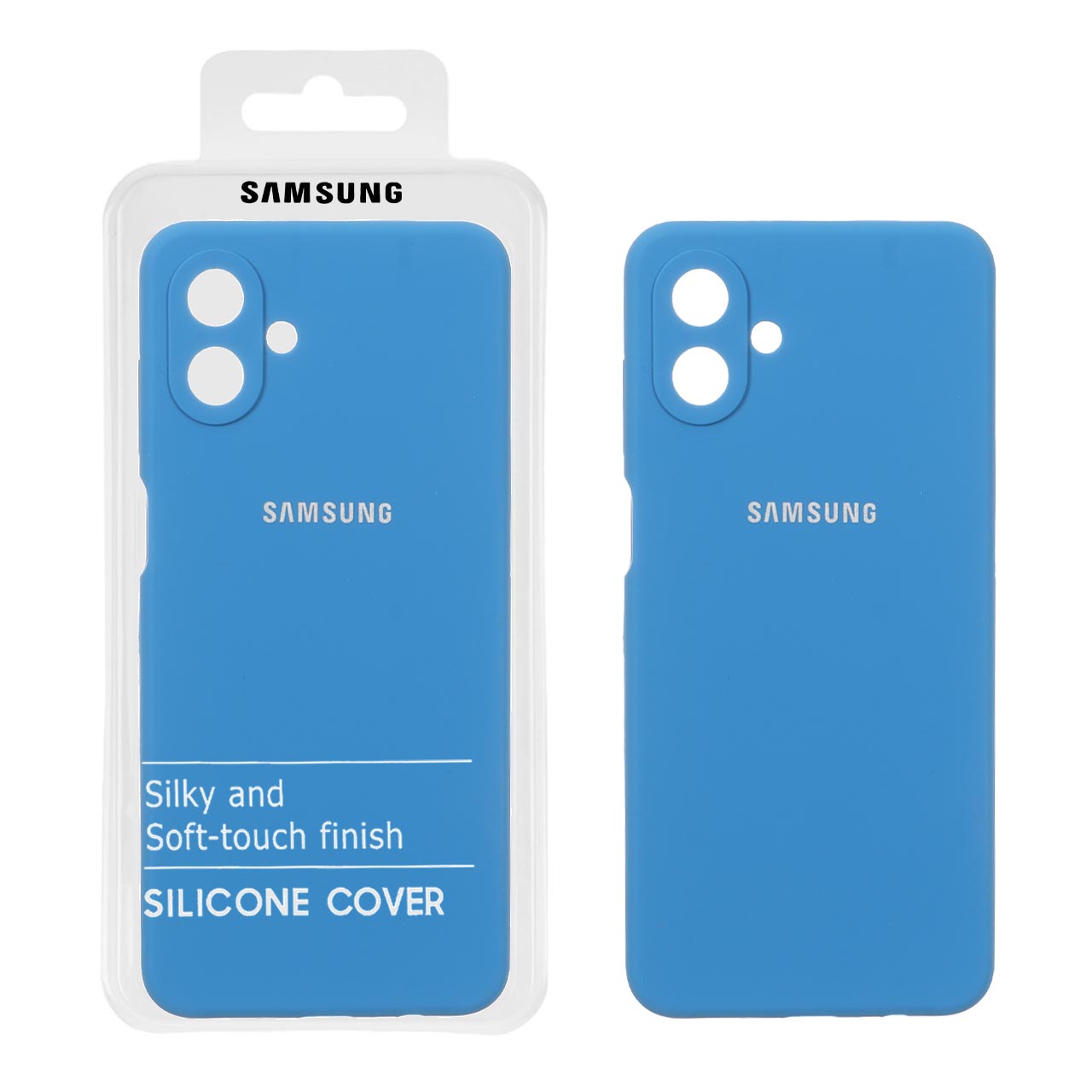 قاب گوشی سیلیکونی پاک کنی اورجینال Samsung A07 - آبی