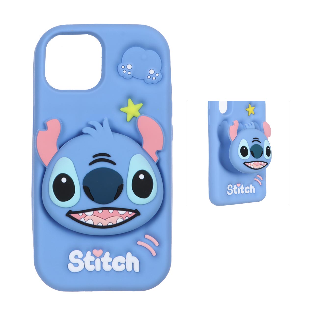 قاب گوشی عروسکی Stitch مدل Apple iPhone 12/12pro - آبی