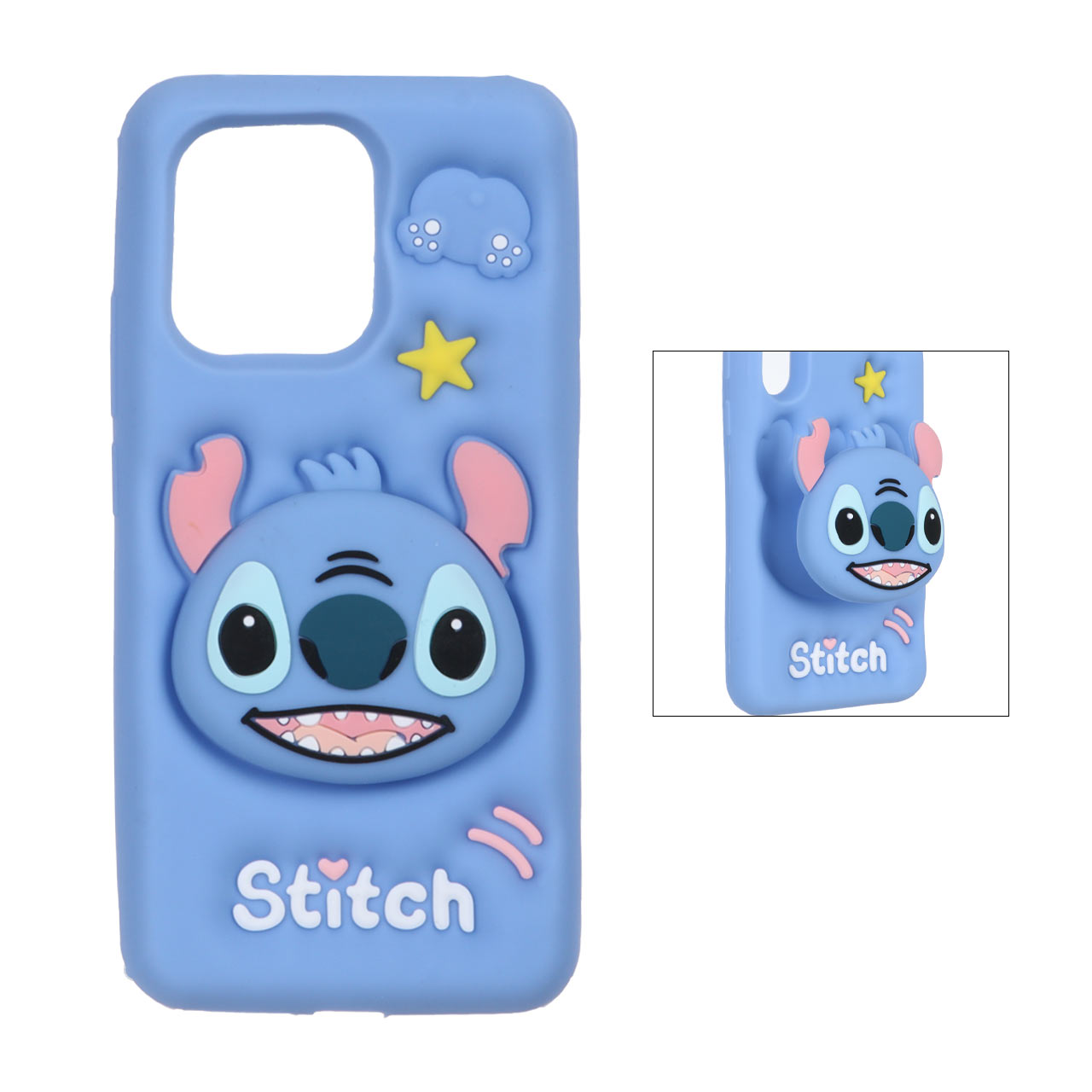 قاب گوشی عروسکی Stitch مدل Xiaomi Redmi Note 13 pro 4G - آبی
