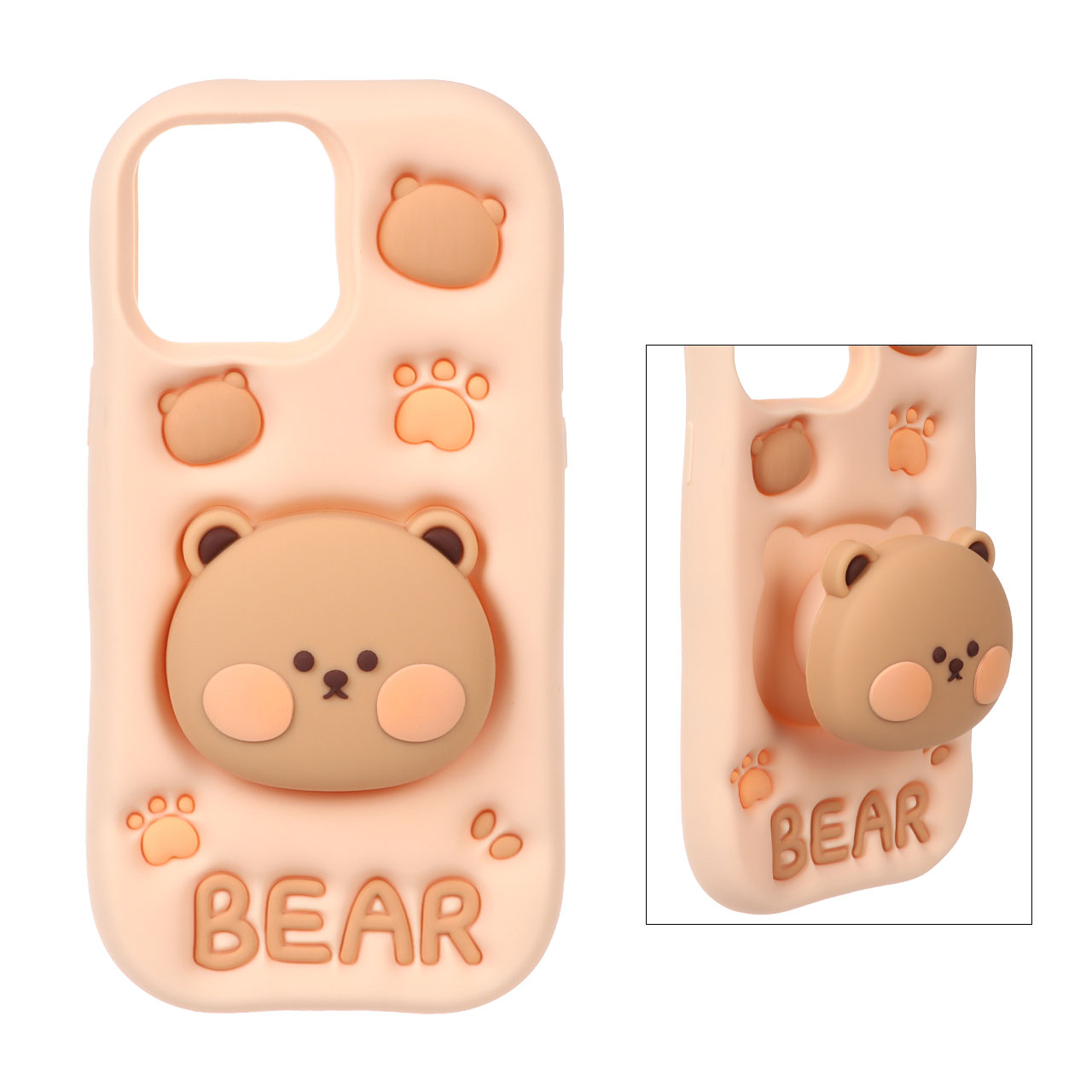 قاب گوشی خرسی Bear استندشو iPhone 15 pro max/iPhone 14 pro max