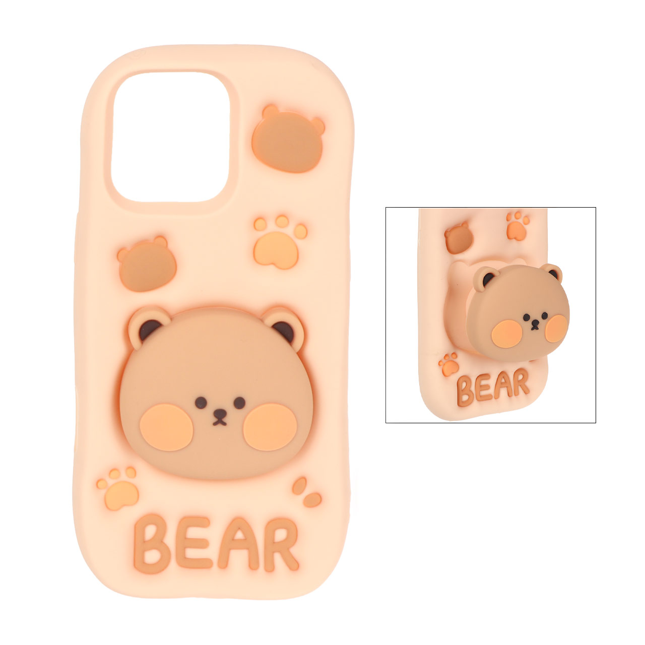 قاب گوشی خرسی Bear استندشو iPhone 16 Pro Max