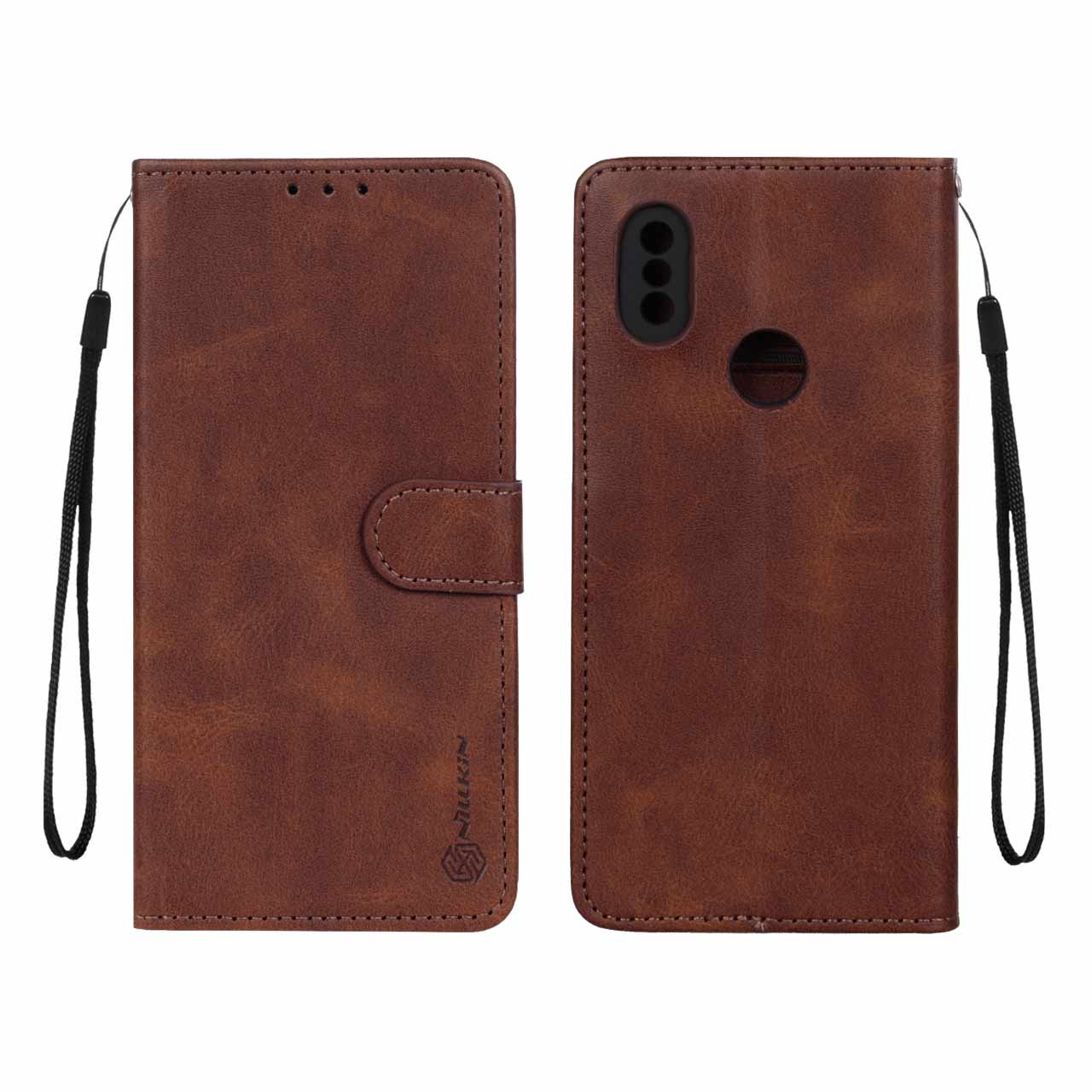 کیف موبایل مگنتی Nillkin مدل Xiaomi Mi A2 - قهوه ای