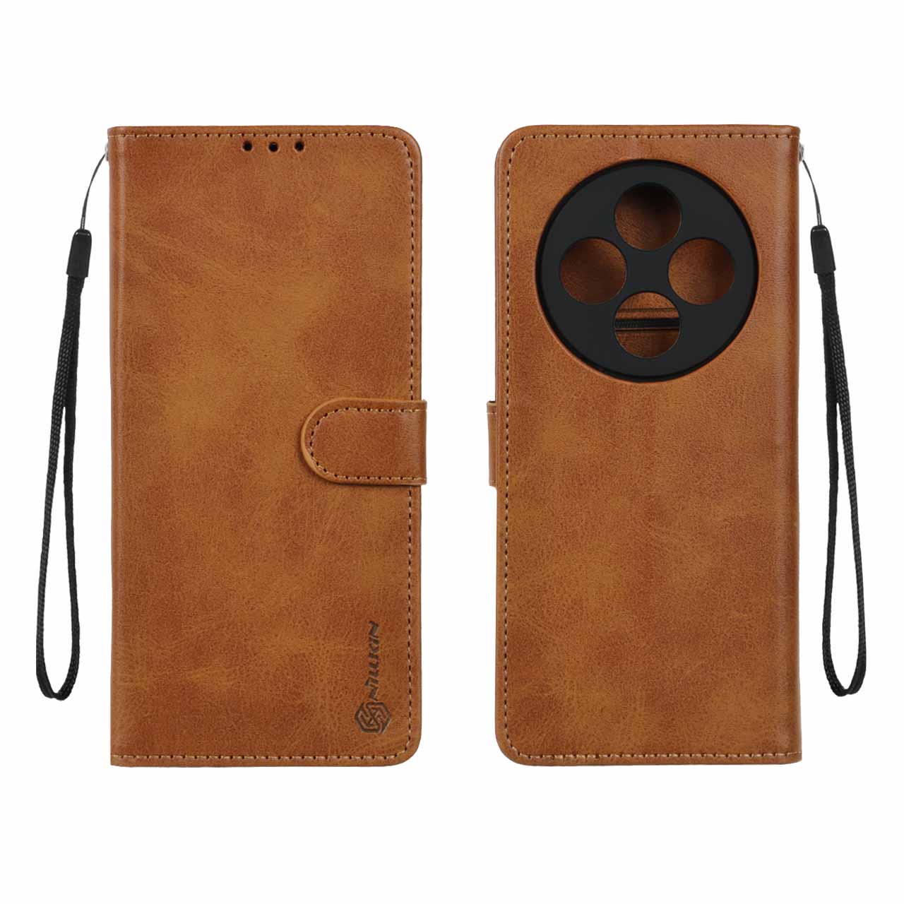 کیف موبایل مگنتی مدل Xiaomi Redmi 14C / Redmi A4 / Poco C75 - عسلی