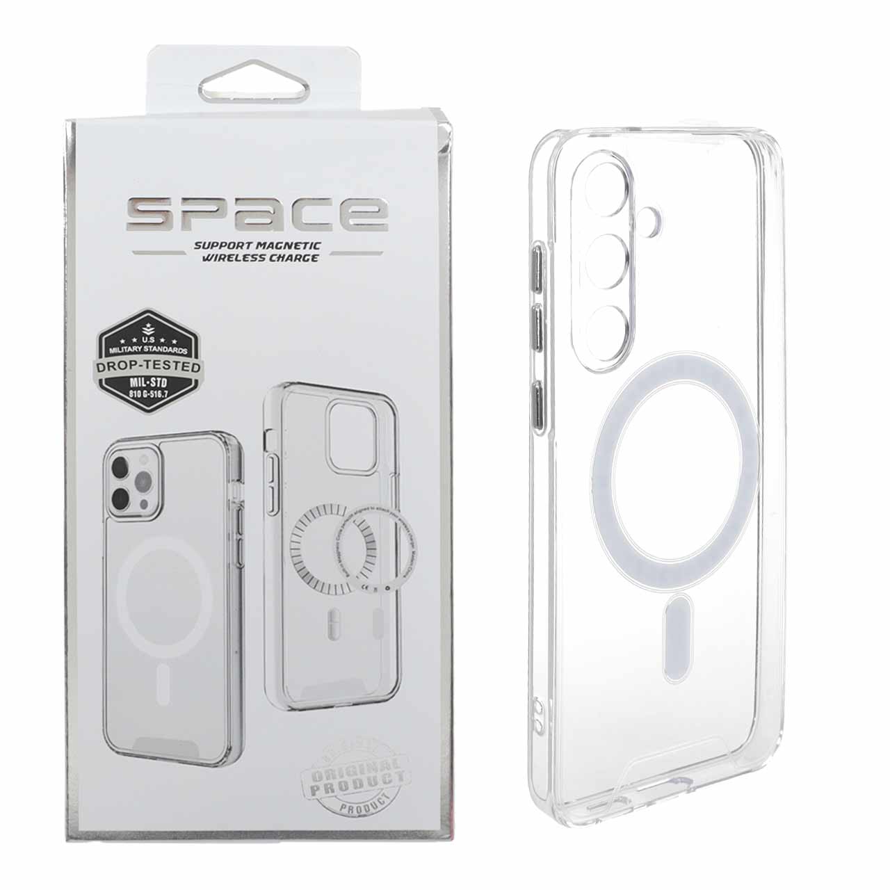 قاب گوشی اورجینال Space شفاف Magsafe مدل Samsung S25 FE