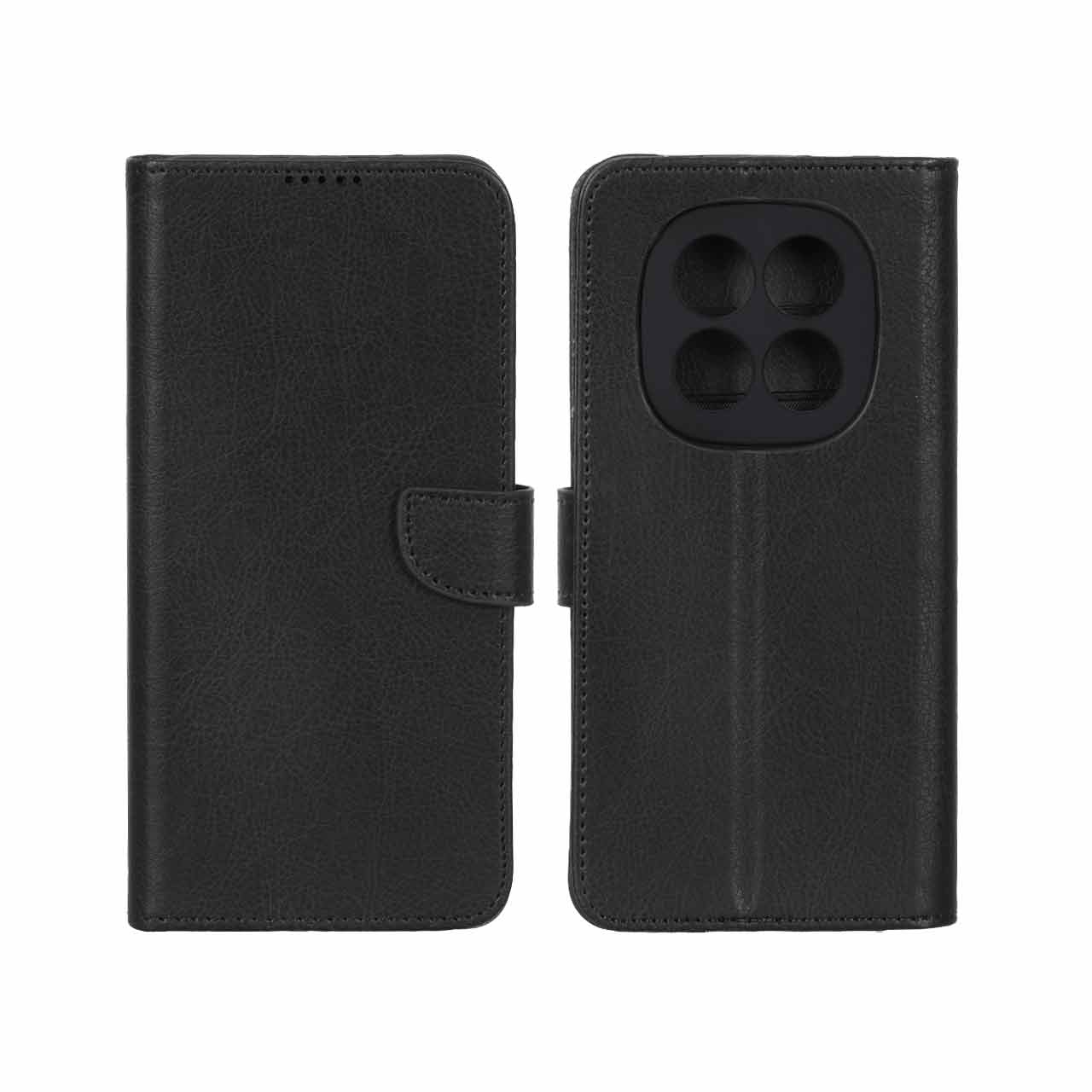 کیف چرمی موبایل مگنتی محافظ لنزدار مدل Xiaomi Redmi Note 15 Pro 4G - مشکی