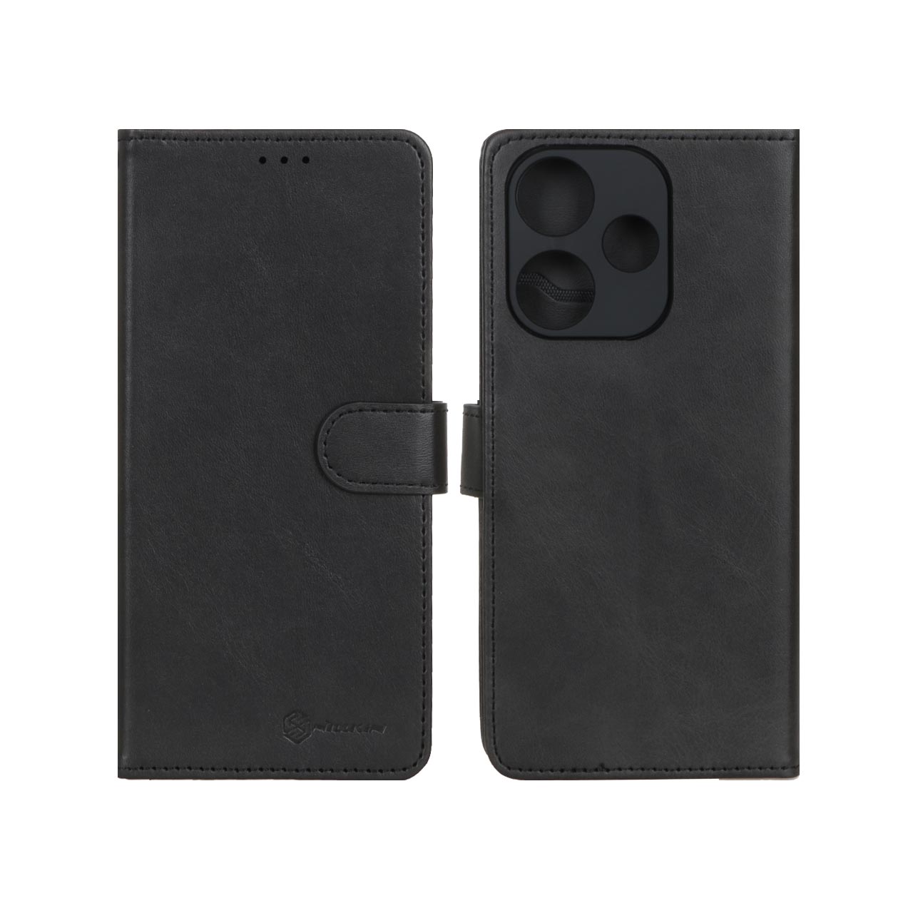 کیف موبایل چرمی مگنتی Nillkin مدل Xiaomi Redmi 13X / Redmi 13 4G / Poco M6 4G - مشکی
