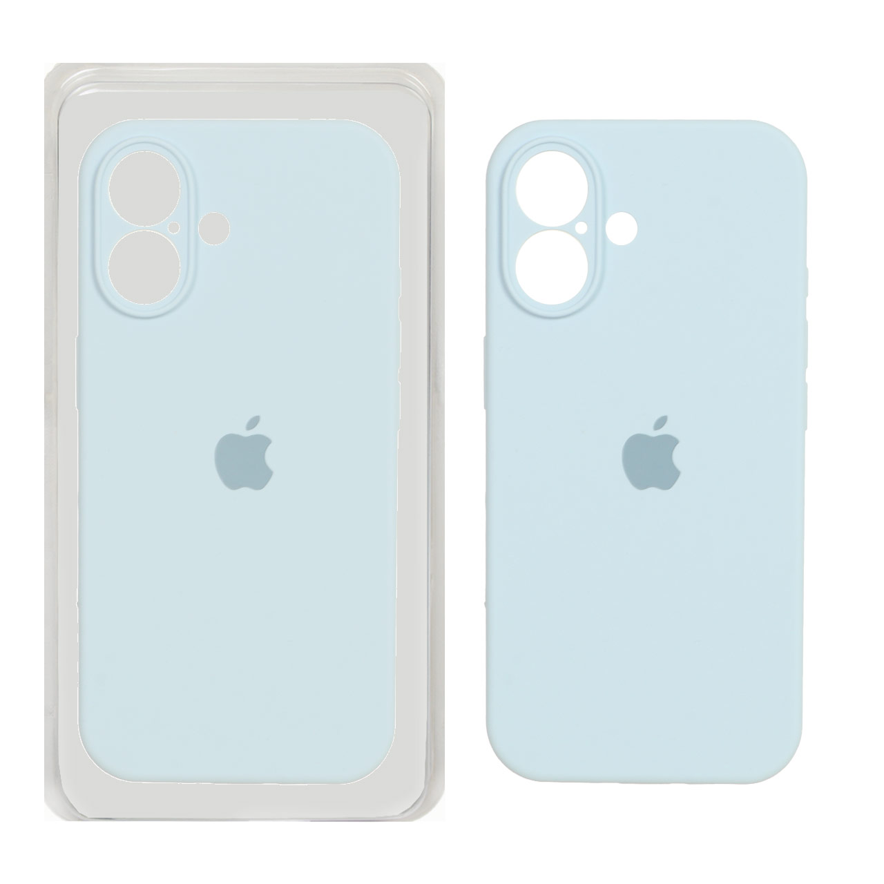 قاب گوشی سیلیکونی پاک کنی اورجینال Apple iPhone 17 - آبی آسمانی