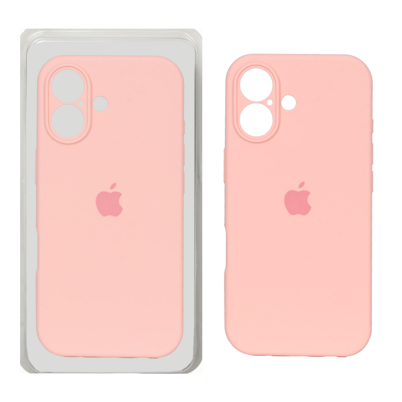 قاب گوشی سیلیکونی پاک کنی اورجینال Apple iPhone 17 - صورتی روشن