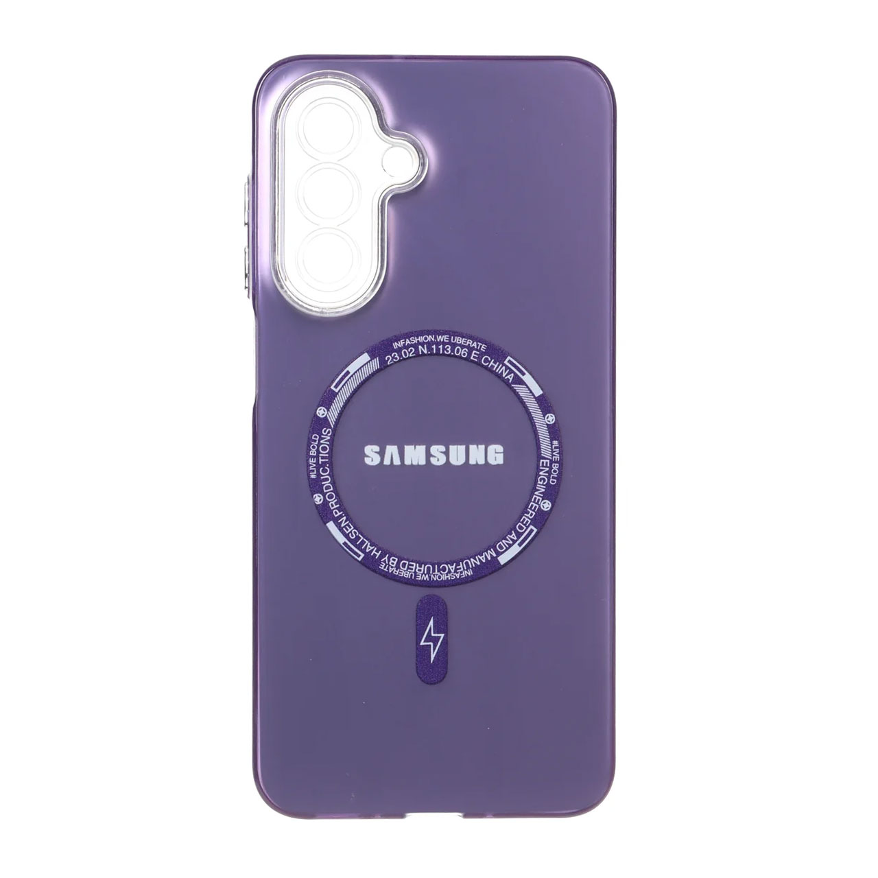 قاب SO COOL طرح مگ سیف لنز شفاف لوگودار Samsung Galaxy A17 / A26 - بنفش