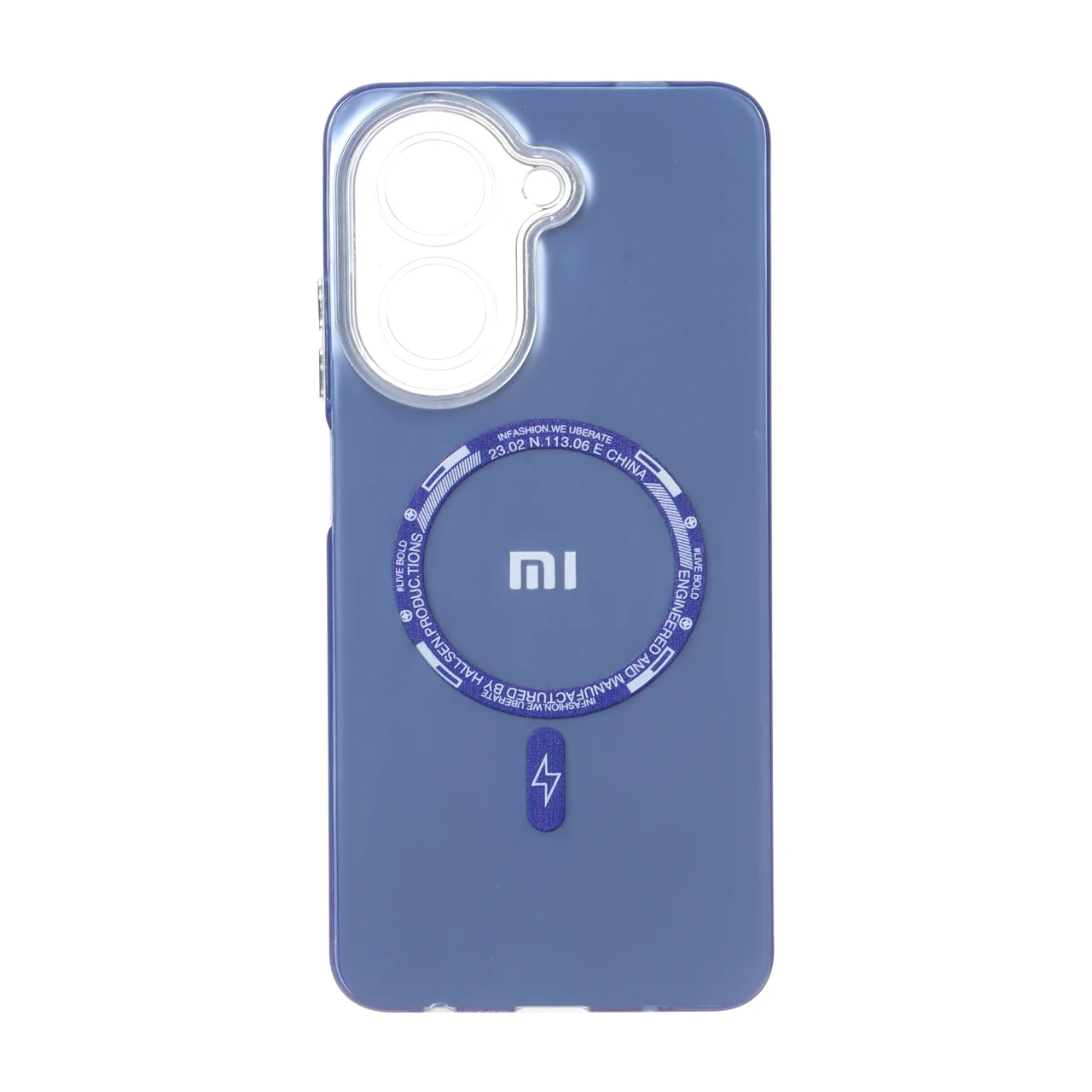 قاب SO COOL طرح مگ سیف لنز شفاف لوگودار Xiaomi Redmi A5 / Poco C71 - آبی