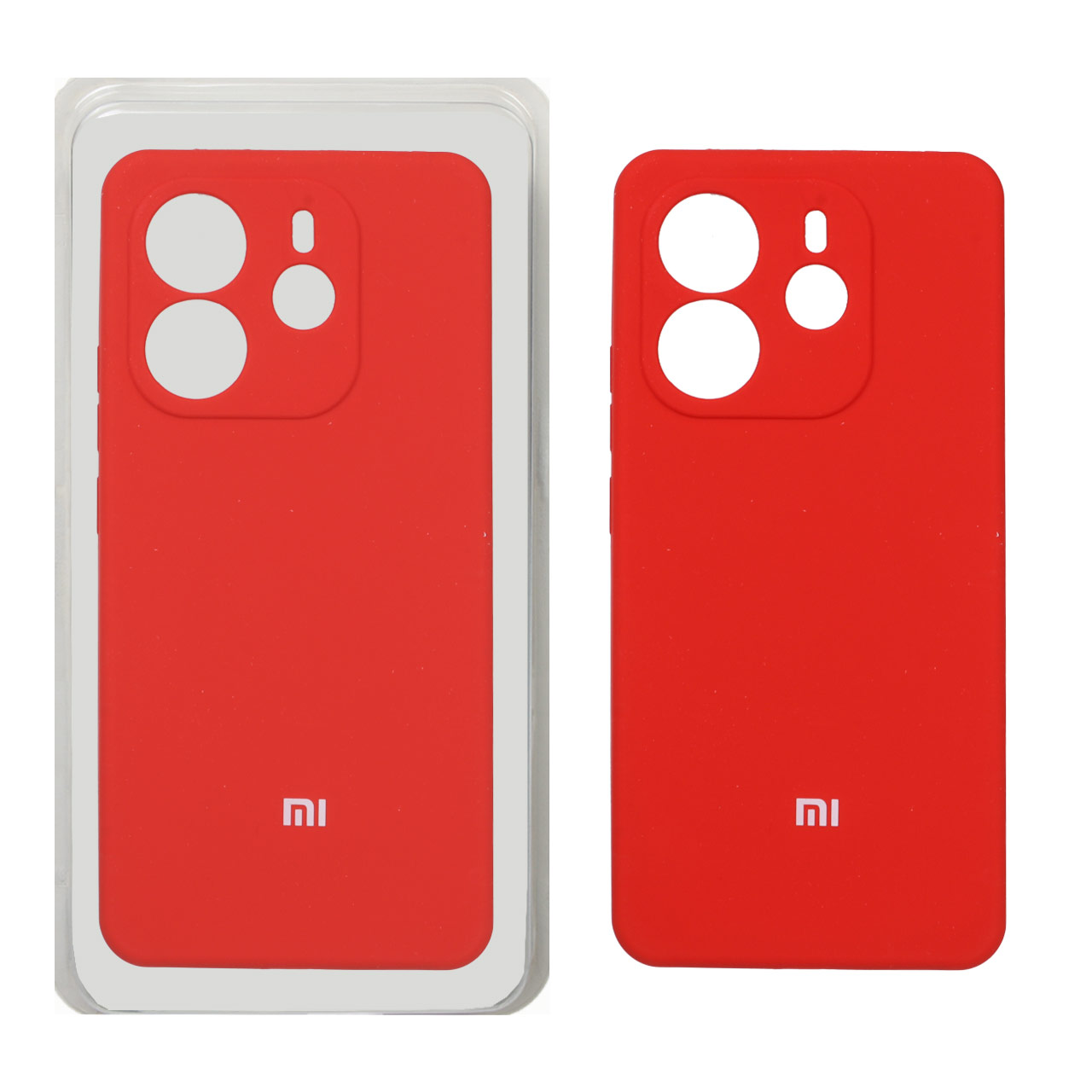 قاب گوشی سیلیکونی پاک کنی اورجینال ضدلکه Redmi Note 14 4G - قرمز