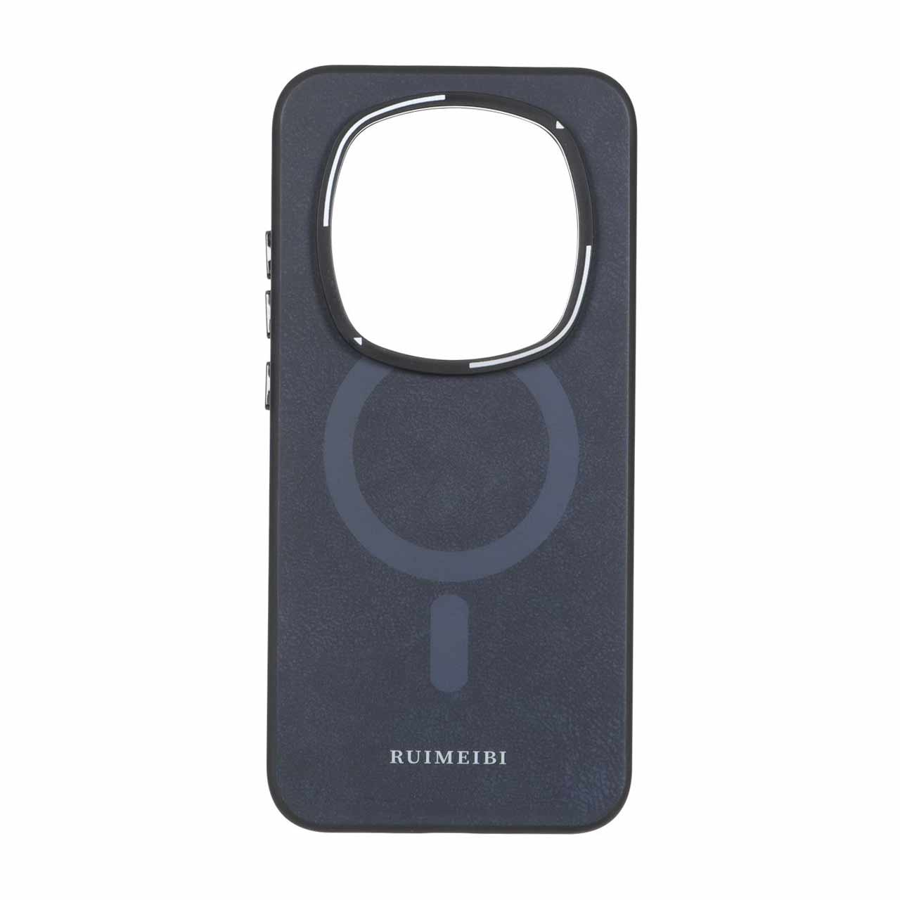 قاب Ruimeibi طرح مگ سیف لنز خطی Xiaomi Redmi Note 15 Pro 4G - سرمه ای تیره