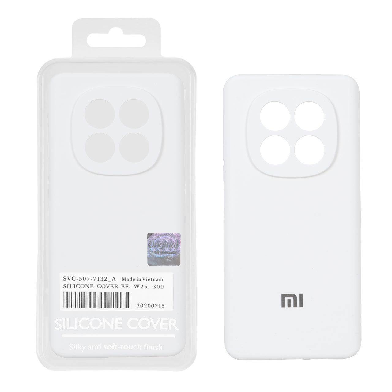 قاب سیلیکونی پاک کنی اورجینال  مدل Xiaomi Redmi Note 15 - سفید (پک دار)