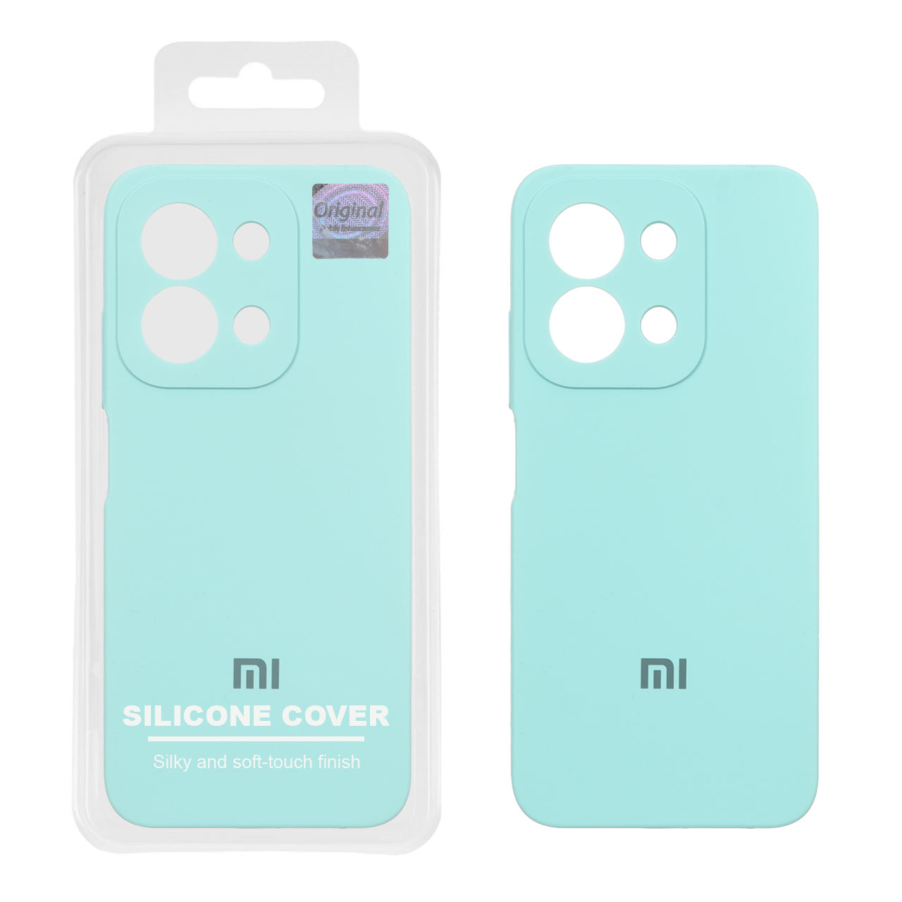 قاب سیلیکونی پاک کنی اورجینال مدل Xiaomi Redmi 15C / Poco C85 - سبزآبی
