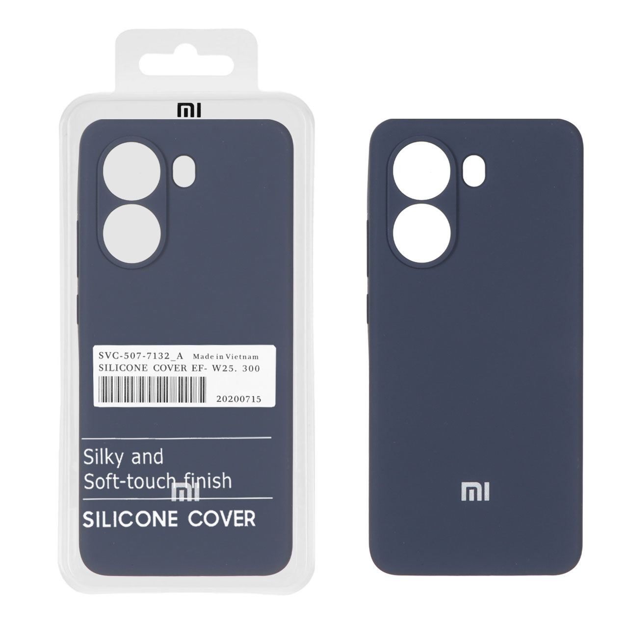 قاب سیلیکونی پاک کنی اورجینال درجه یک Xiaomi Poco X7 Pro - سرمه ای
