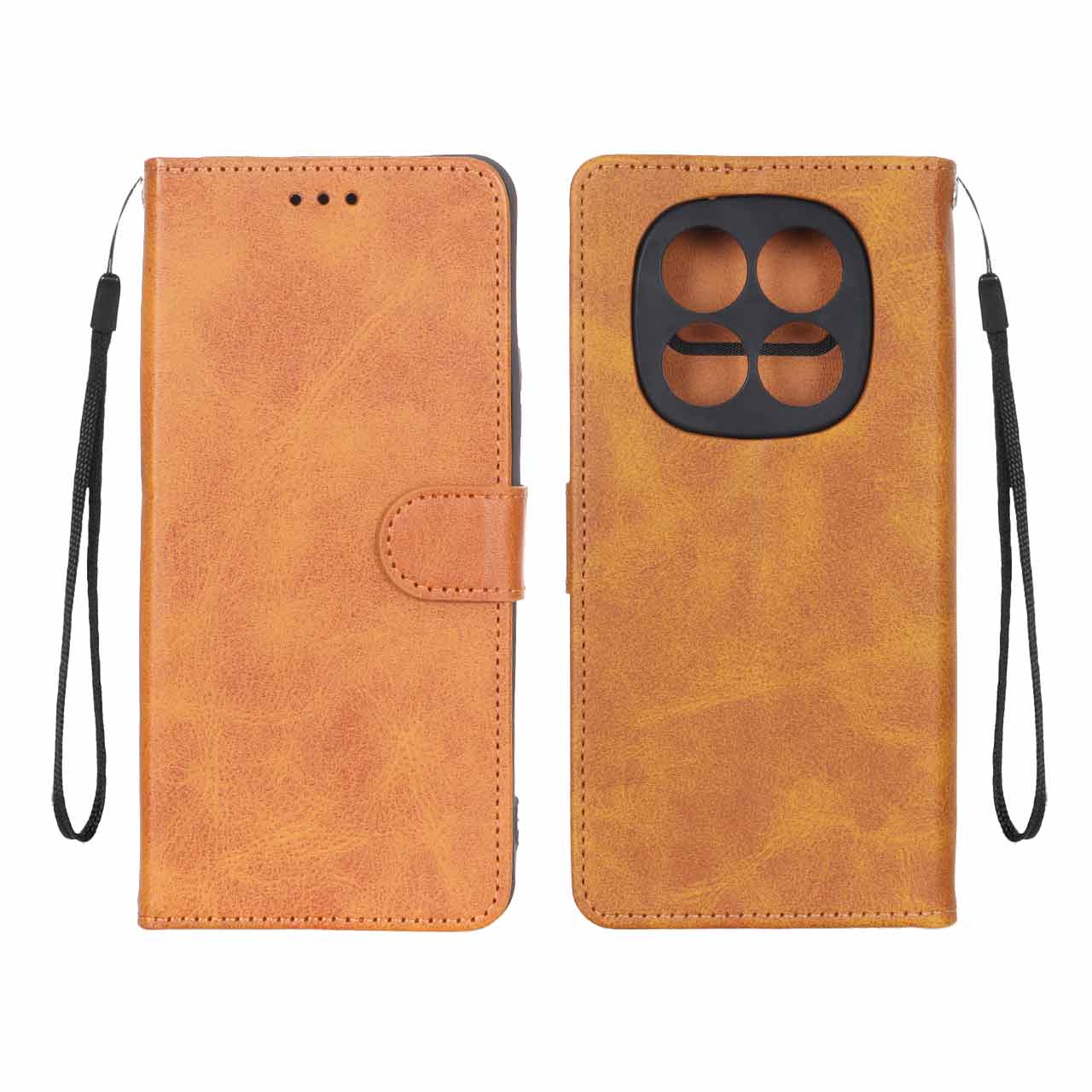 کیف موبایل مگنتی درجه یک مدل Xiaomi Redmi Note 15 - عسلی