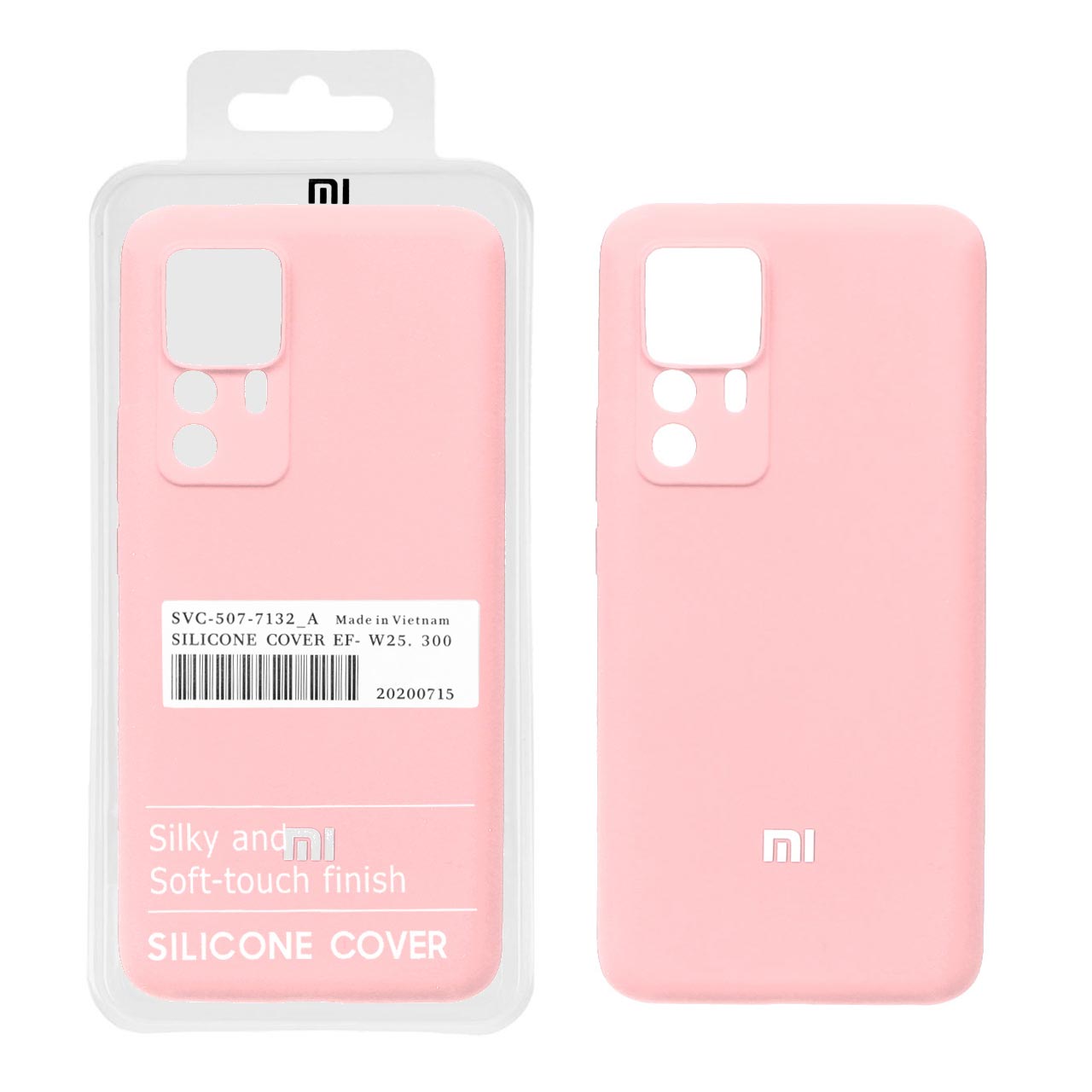 قاب سیلیکونی اورجینال درجه یک Xiaomi Mi 12T / Mi 12T Pro / Redmi K50 - صورتی (پک دار)